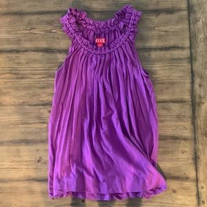Elle Purple Tank Top with braided neckline
